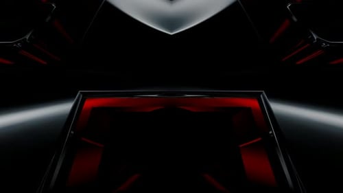 Futuristic Red and Black Geometric Loop Background