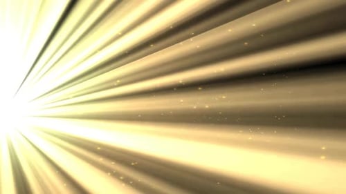 Abstract Sun Light Rays Moving With Particles Motion Background