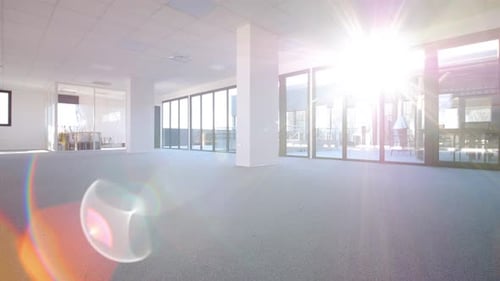 Corporate office at early morning hours