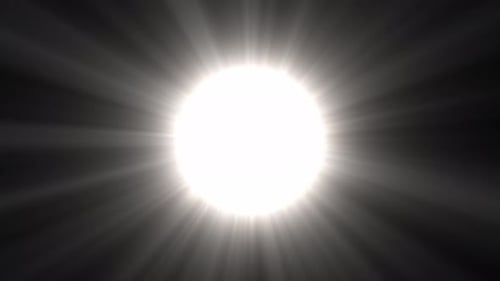 Circle White Bright Glowing Light Appears in Dark Room