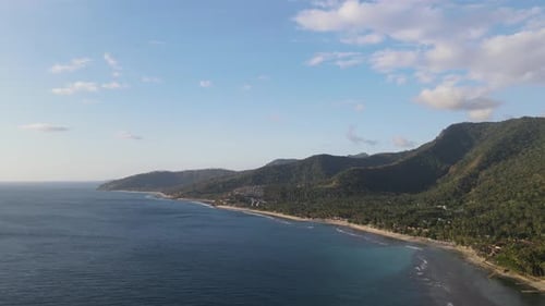 Aerial Lombok Beach Waves