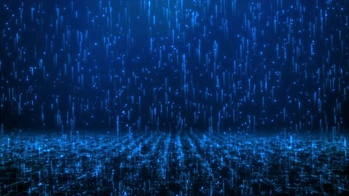 Futuristic Blue Digital Data Grid Network Background Loop