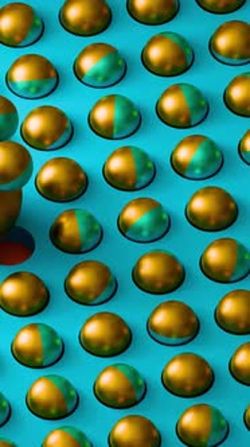 Geometric Spheres Grid Expand and Reveal Animation