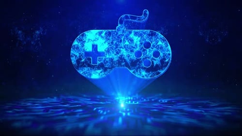 Gaming Pad Text with HUD Rotation Digital Technology Interface Sci Fi Hologram Cyberspace