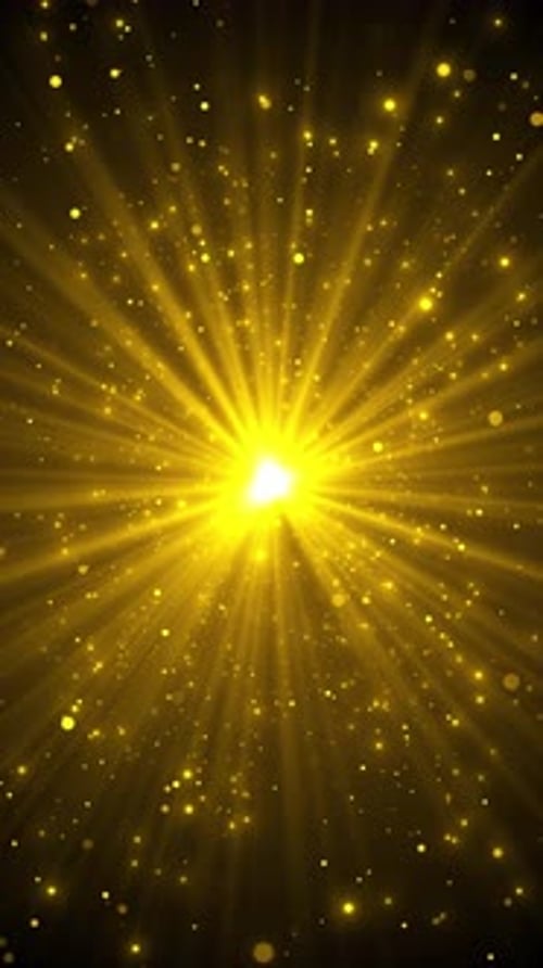 Golden particles bokeh abstract background 4K luxury sparkling glitter dust shining gold Floating Du