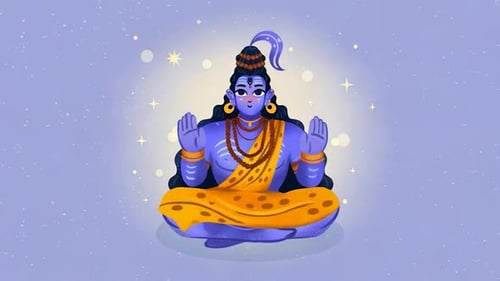 Indian God Lord Shiva Meditating Peaceful - Hindu Spiritual Art - Religious Culture