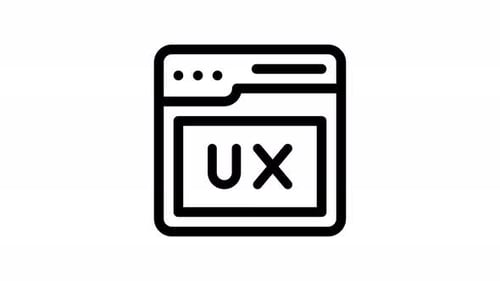 ux interface line icon animation