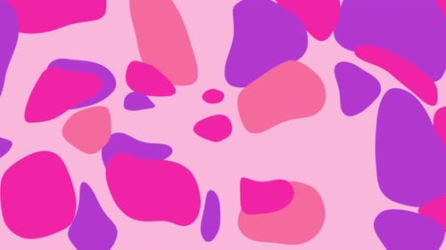 Abstract Pink Purple Fluid Organic Shapes Background Loop