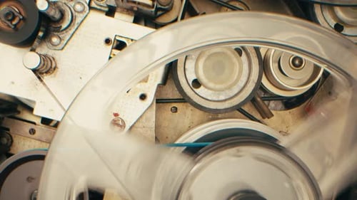 Tape Audio Music Player VHS Studio Magnetic Tape Vintage Retro Spool Reel to Reel Player and