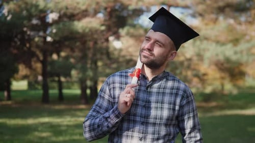 University or College Alumni Portrait of a Middleaged Man