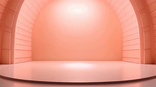 Minimalist 3D Stage Background with Pulsing Light Animation