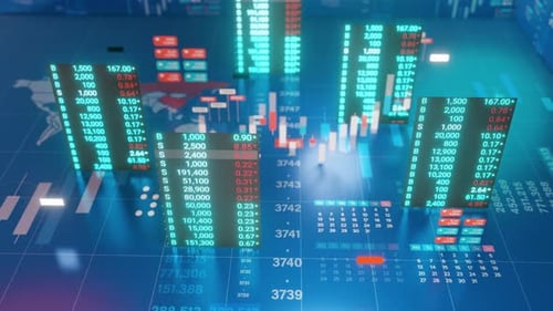 Stock market financial graph chart for investment