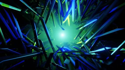 Blue And Lime Apocalyptics Shards Background Vj Loop In HD