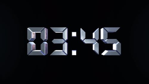 Metallic 3D Countdown 5 Minutes