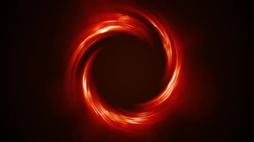 Looped twirl circle of stripes and lines of bright yellow orange beautiful magical energy glowing