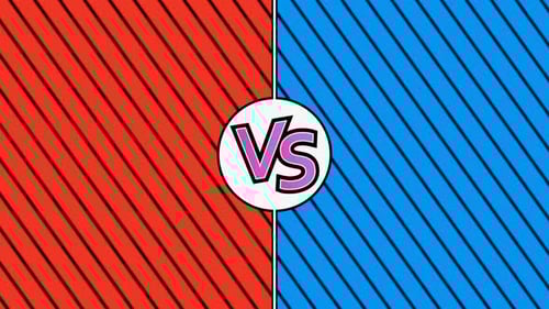 Animated Versus Screen Intro with Retro Pop Art Style