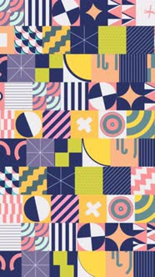 Vertical Abstract Geometric Pattern Transition