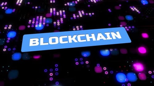 Futuristic Blockchain Digital Technology Title Reveal