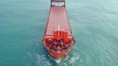 General Cargo ship at sea, Aerial view