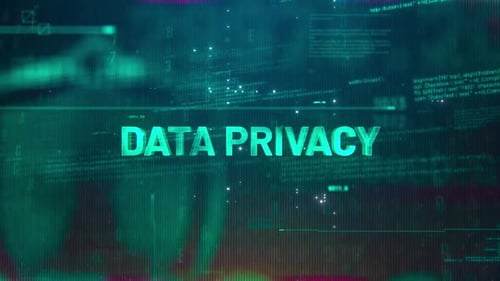 Futuristic Digital Data Privacy Title Reveal