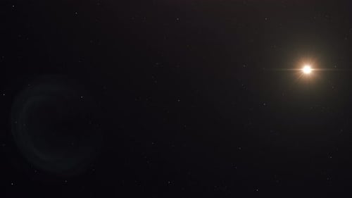 Jupiter Slowly Rotating in Starry Outer Space