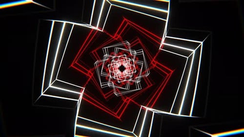 Red And White Colored Spiral Background Vj Loop In 4K
