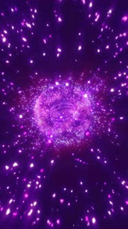 Purple Abstract Particle Vortex Space Tunnel Background