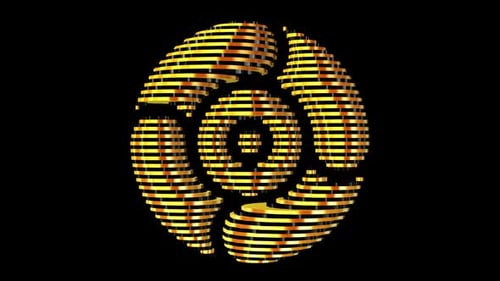 Black and Gold Figure, Alpha Channel, Exclusive, 3D Render, Looped Rotation, Unique Design