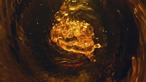 Verre à bulles liquide à alcool, vue de dessus