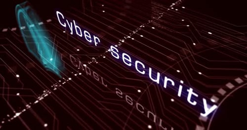 Schild, Cybersicherheitssymbole, Loop-Cyber-Konzept