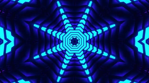 Neon Geometric Kaleidoscope Abstract Background