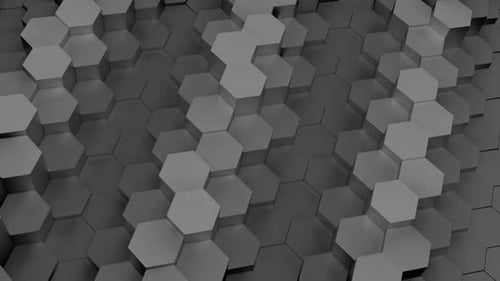 Dynamic Hexagons, abstract 3d background. Design. Creative geometric backdrop.