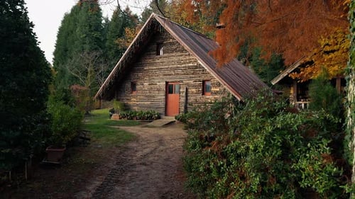 An Old Sweet Wooden House In The Woods