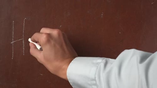 Hand Writing House Rules with Chalk