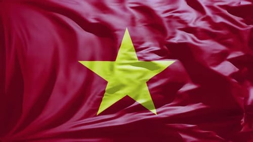 Waving Flag of Vietnam Loopable Animation
