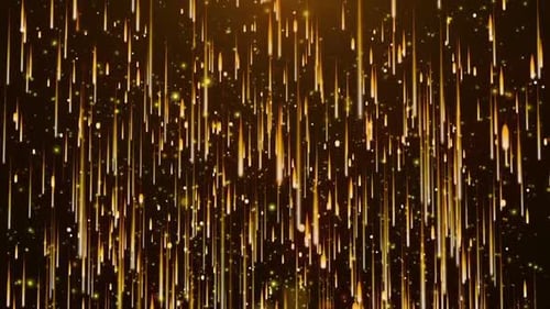 Golden Particle Rain Background for Festive Events