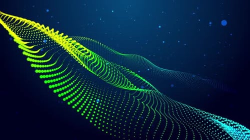 Colorful Abstract Particle Wave Background V9