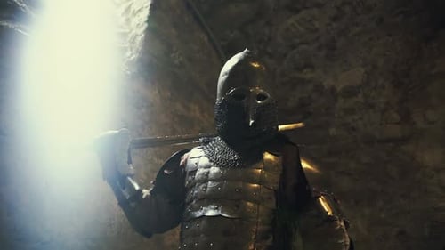 Medieval Knight's Armor in the Castle