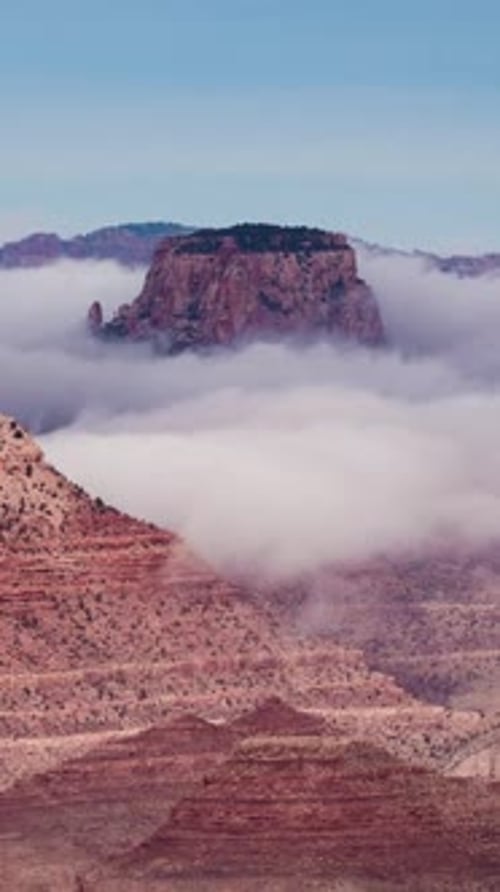 Vertical Video Grand Canyon Cloud Inversion Timelapse