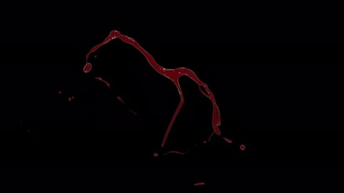 Dynamic Red Fluid Splash Animation