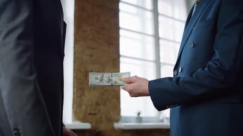 Businessman Bribe Office Corruption Deal