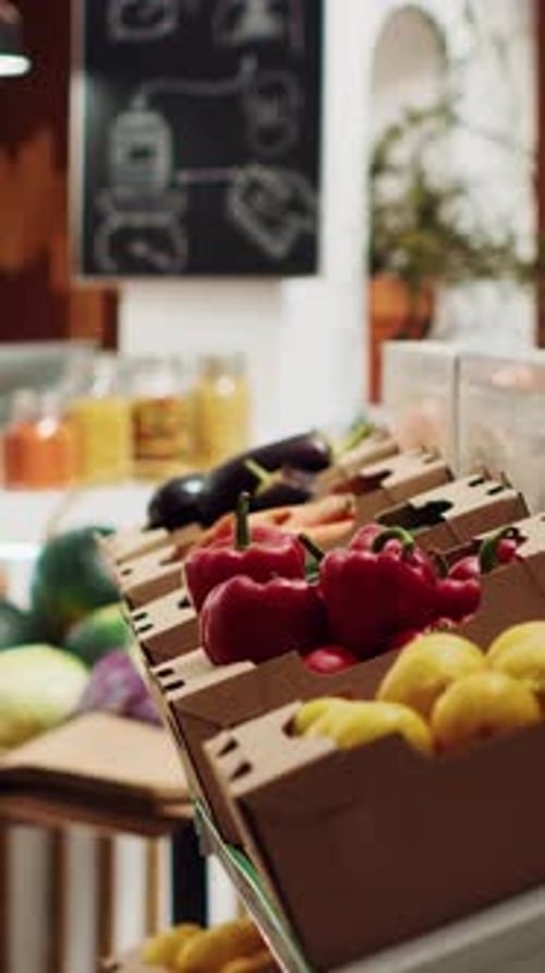 Vertical Video Low Carbon Footprint Local Supermarket