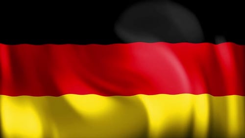 Realistic Waving German Flag Loop Animation