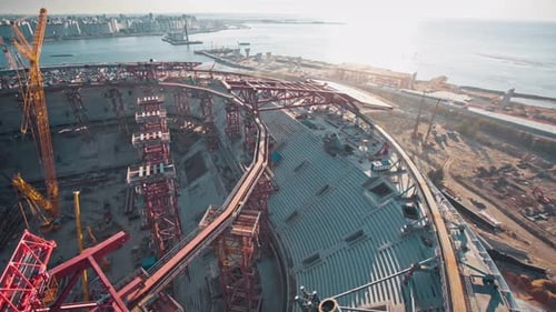 Construcción de estadio de fútbol