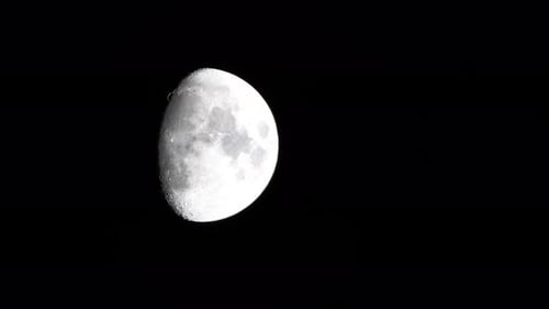 Extreme Close Up of Waxing Gibbous Moon