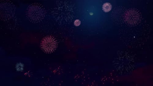 Vibrant Night Sky Fireworks Celebration Background