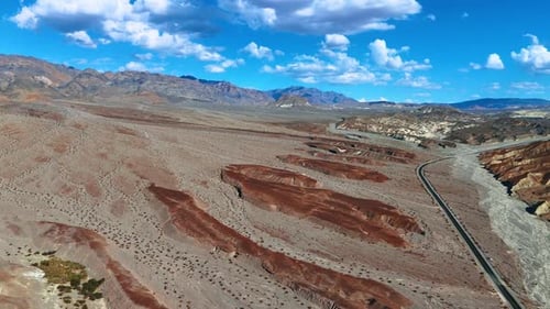 Footage above the amazing scenery of the Death Valley National Park, California, USA.