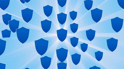 Moving Security Shields Protection Loop Animation Background