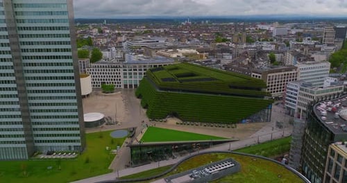 Establishing Shot of the Largest Green Facade in Europe a Green Building Envelope to Improve the