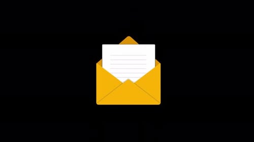 Flat Design Email Icon Message Reveal Animation